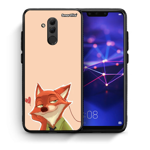 Θήκη Huawei Mate 20 Lite Nick Wilde And Judy Hopps Love 1 από τη Smartfits με σχέδιο στο πίσω μέρος και μαύρο περίβλημα | Huawei Mate 20 Lite Nick Wilde And Judy Hopps Love 1 case with colorful back and black bezels
