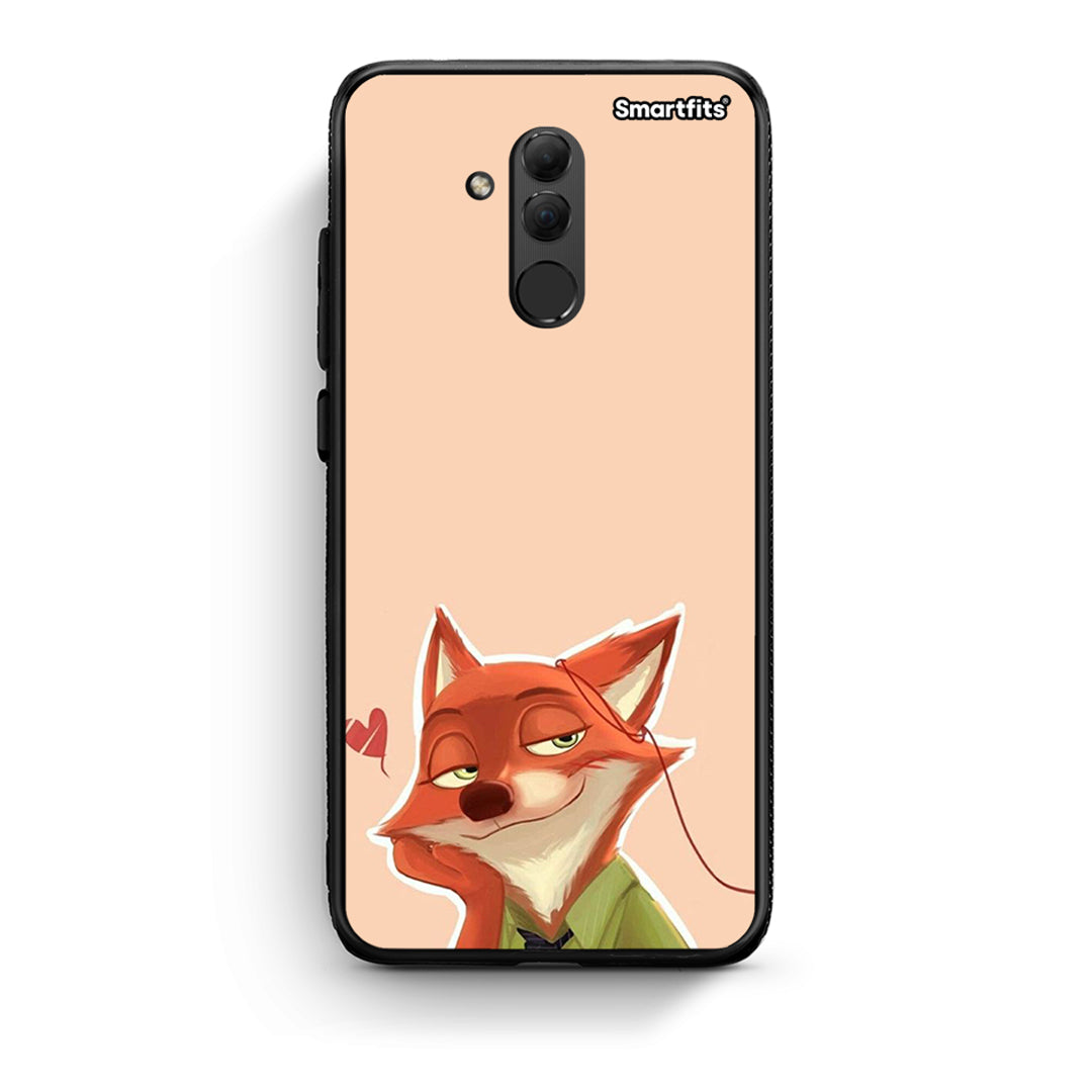 Huawei Mate 20 Lite Nick Wilde And Judy Hopps Love 1 θήκη από τη Smartfits με σχέδιο στο πίσω μέρος και μαύρο περίβλημα | Smartphone case with colorful back and black bezels by Smartfits