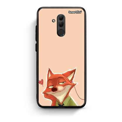 Huawei Mate 20 Lite Nick Wilde And Judy Hopps Love 1 θήκη από τη Smartfits με σχέδιο στο πίσω μέρος και μαύρο περίβλημα | Smartphone case with colorful back and black bezels by Smartfits