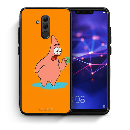 Θήκη Αγίου Βαλεντίνου Huawei Mate 20 Lite No Money 1 από τη Smartfits με σχέδιο στο πίσω μέρος και μαύρο περίβλημα | Huawei Mate 20 Lite No Money 1 case with colorful back and black bezels