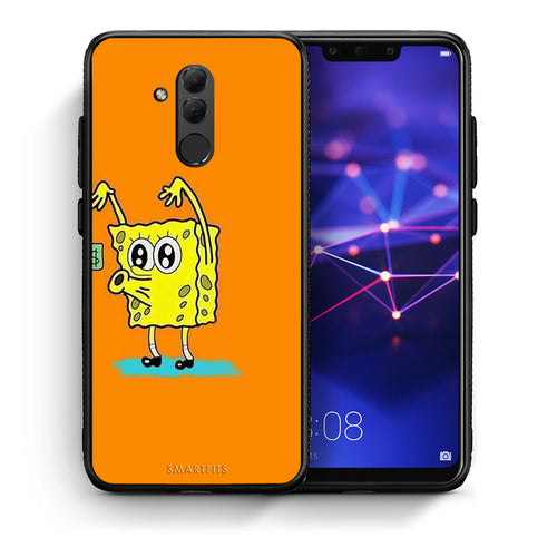 Θήκη Αγίου Βαλεντίνου Huawei Mate 20 Lite No Money 2 από τη Smartfits με σχέδιο στο πίσω μέρος και μαύρο περίβλημα | Huawei Mate 20 Lite No Money 2 case with colorful back and black bezels