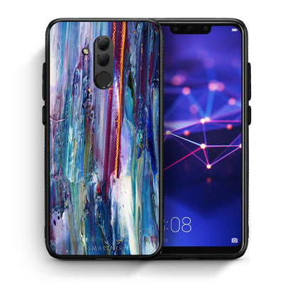 Θήκη Huawei Mate 20 Lite Winter Paint από τη Smartfits με σχέδιο στο πίσω μέρος και μαύρο περίβλημα | Huawei Mate 20 Lite Winter Paint case with colorful back and black bezels