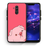 Thumbnail for Θήκη Αγίου Βαλεντίνου Huawei Mate 20 Lite Pig Love 1 από τη Smartfits με σχέδιο στο πίσω μέρος και μαύρο περίβλημα | Huawei Mate 20 Lite Pig Love 1 case with colorful back and black bezels