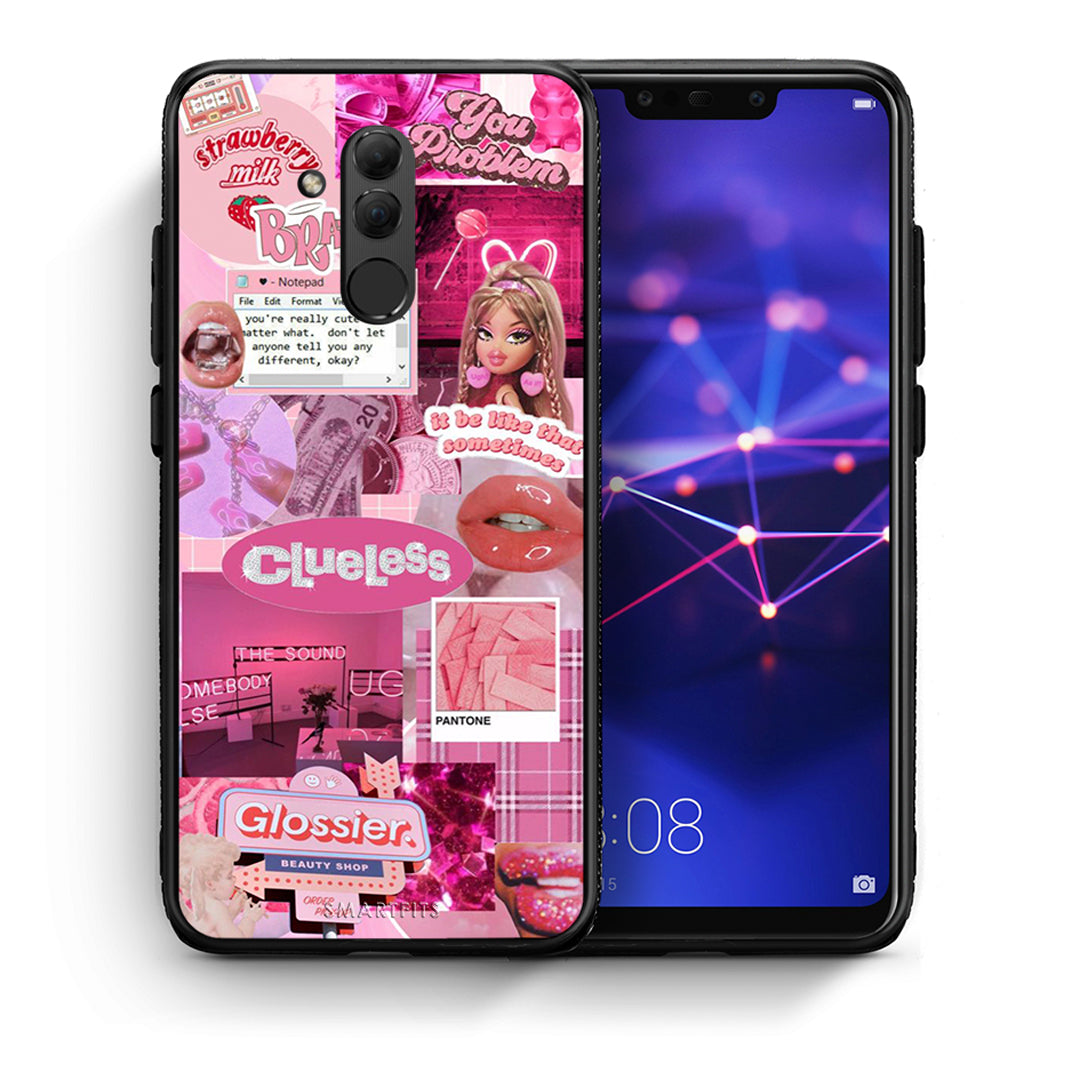 Θήκη Αγίου Βαλεντίνου Huawei Mate 20 Lite Pink Love από τη Smartfits με σχέδιο στο πίσω μέρος και μαύρο περίβλημα | Huawei Mate 20 Lite Pink Love case with colorful back and black bezels