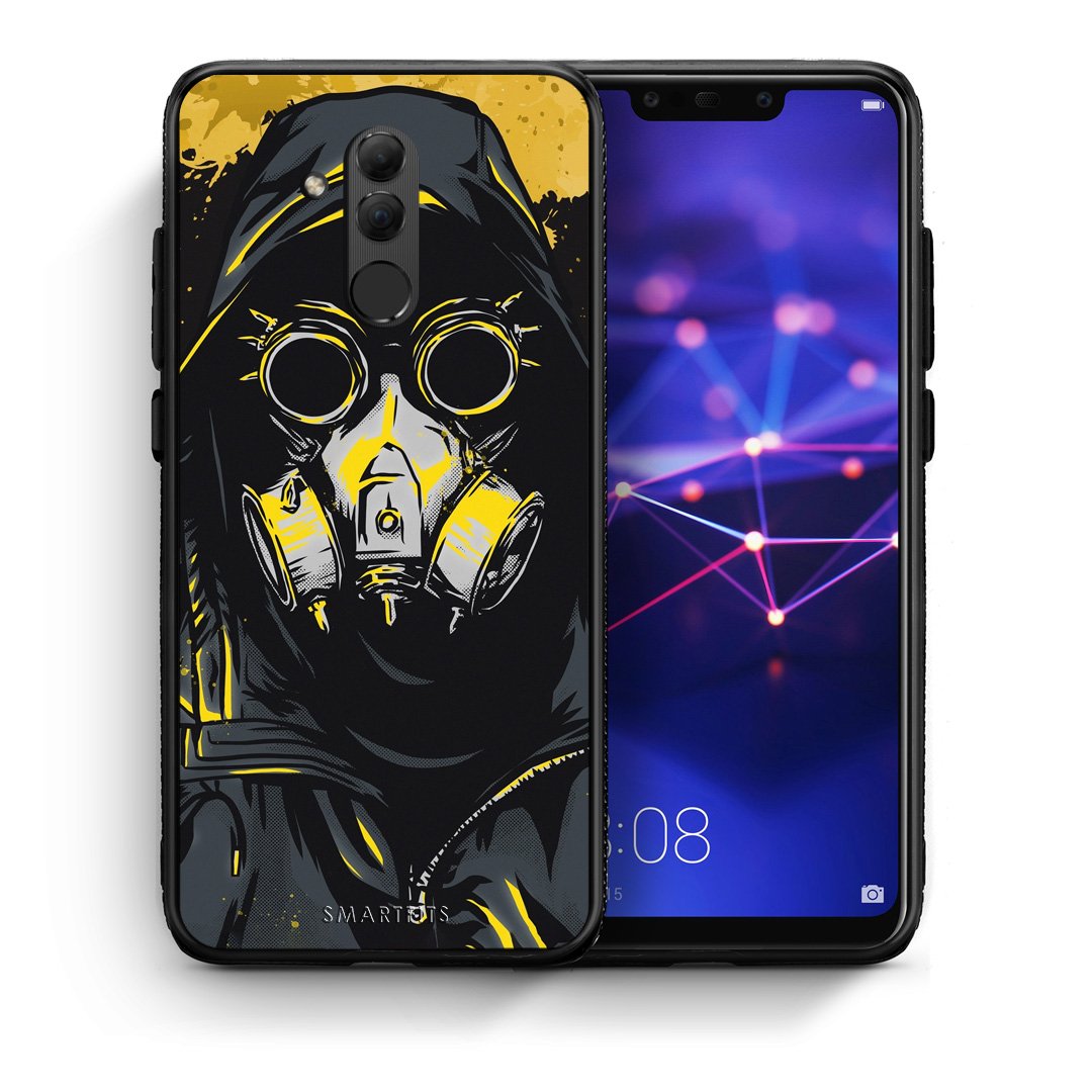 Θήκη Huawei Mate 20 Lite Mask PopArt από τη Smartfits με σχέδιο στο πίσω μέρος και μαύρο περίβλημα | Huawei Mate 20 Lite Mask PopArt case with colorful back and black bezels