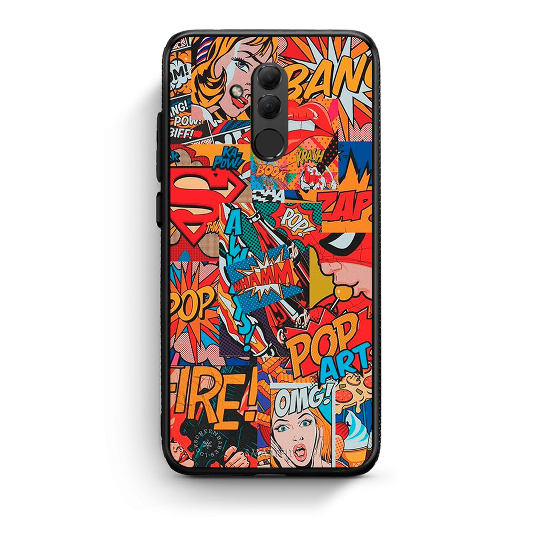 Huawei Mate 20 Lite PopArt OMG θήκη από τη Smartfits με σχέδιο στο πίσω μέρος και μαύρο περίβλημα | Smartphone case with colorful back and black bezels by Smartfits