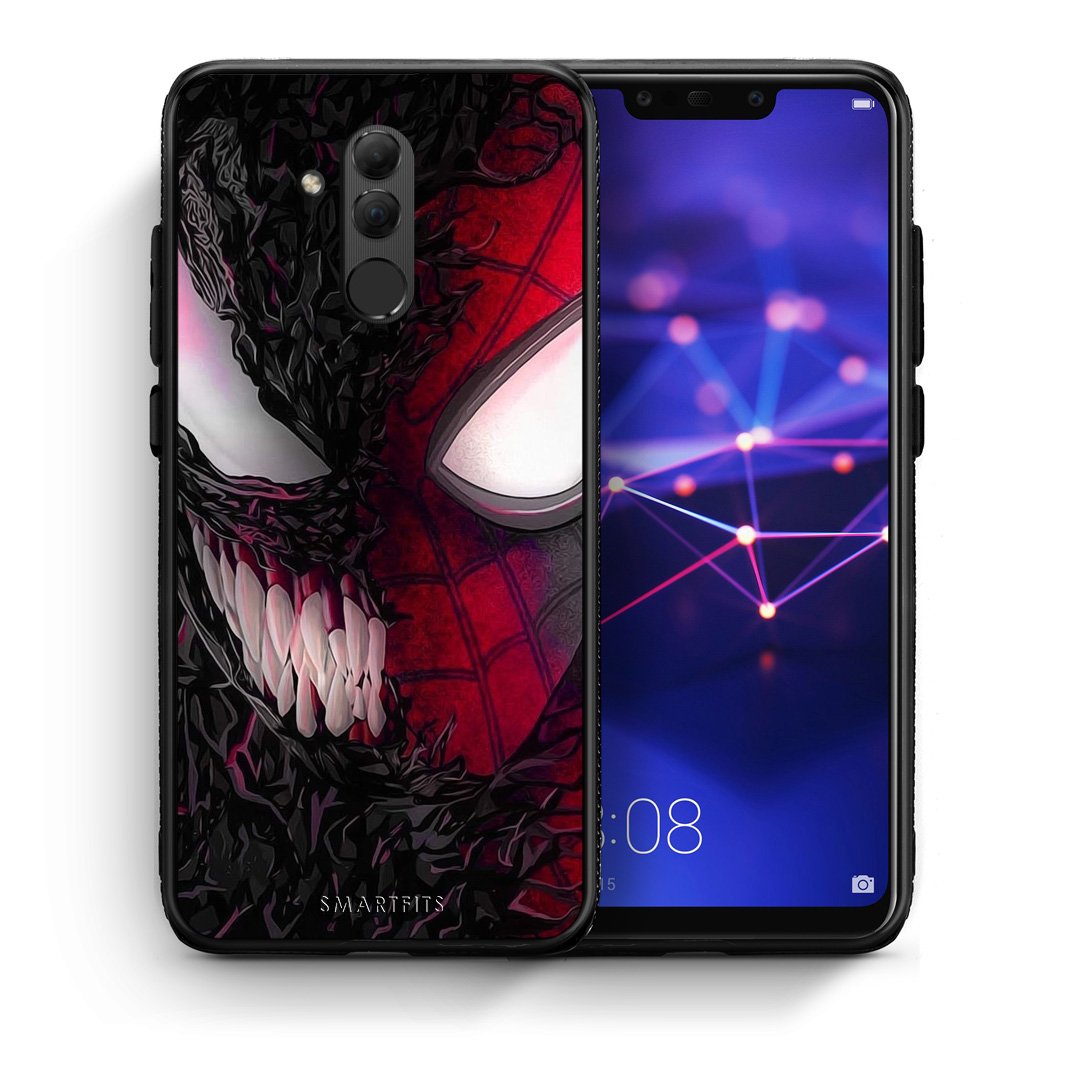 Θήκη Huawei Mate 20 Lite SpiderVenom PopArt από τη Smartfits με σχέδιο στο πίσω μέρος και μαύρο περίβλημα | Huawei Mate 20 Lite SpiderVenom PopArt case with colorful back and black bezels