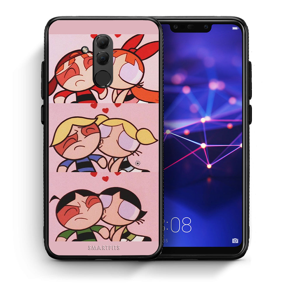 Θήκη Αγίου Βαλεντίνου Huawei Mate 20 Lite Puff Love από τη Smartfits με σχέδιο στο πίσω μέρος και μαύρο περίβλημα | Huawei Mate 20 Lite Puff Love case with colorful back and black bezels