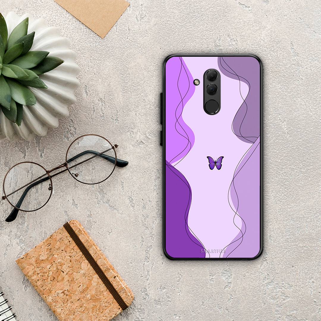 Purple Mariposa - Huawei Mate 20 Lite θήκη