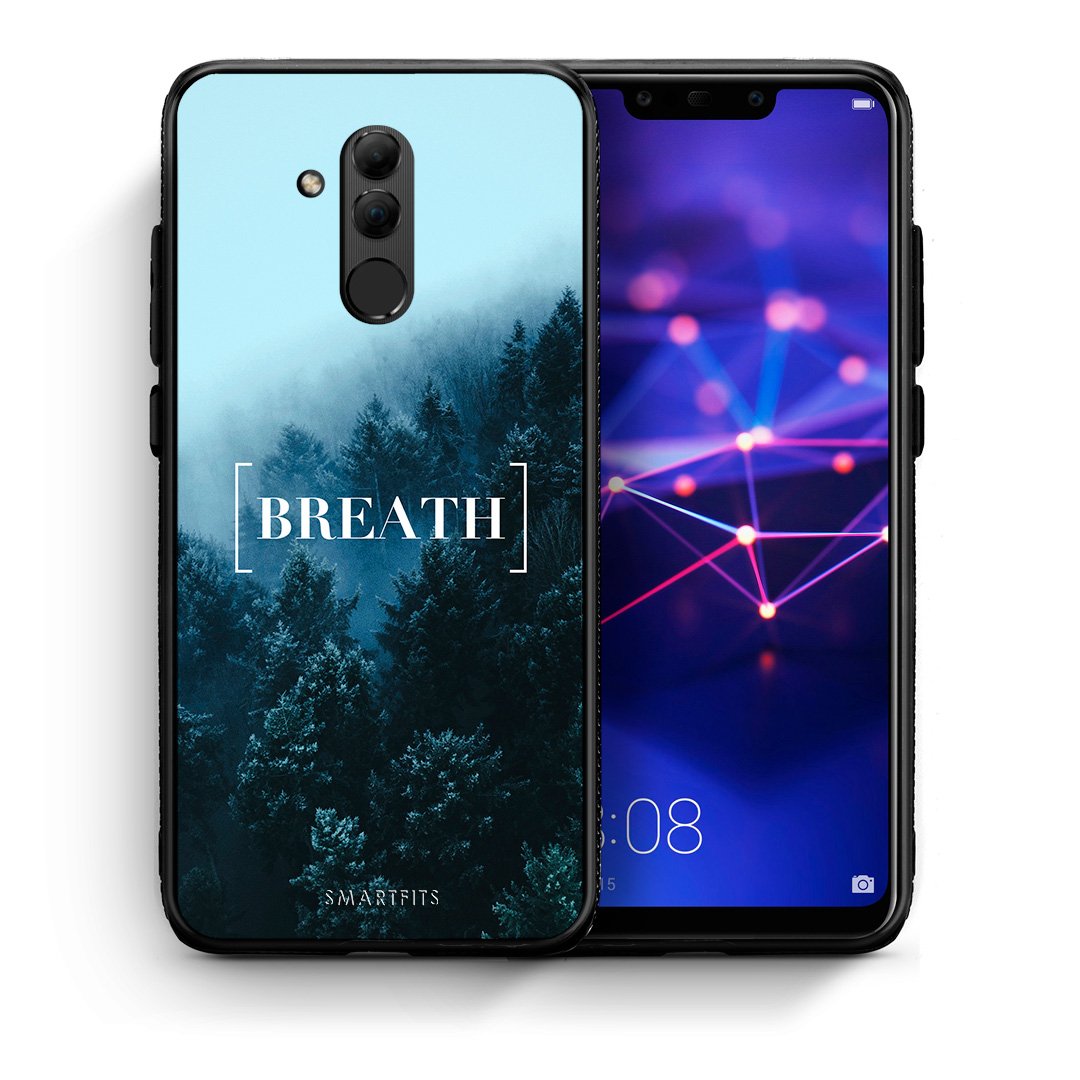 Θήκη Huawei Mate 20 Lite Breath Quote από τη Smartfits με σχέδιο στο πίσω μέρος και μαύρο περίβλημα | Huawei Mate 20 Lite Breath Quote case with colorful back and black bezels