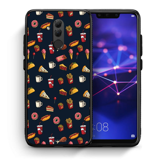 Θήκη Huawei Mate 20 Lite Hungry Random από τη Smartfits με σχέδιο στο πίσω μέρος και μαύρο περίβλημα | Huawei Mate 20 Lite Hungry Random case with colorful back and black bezels