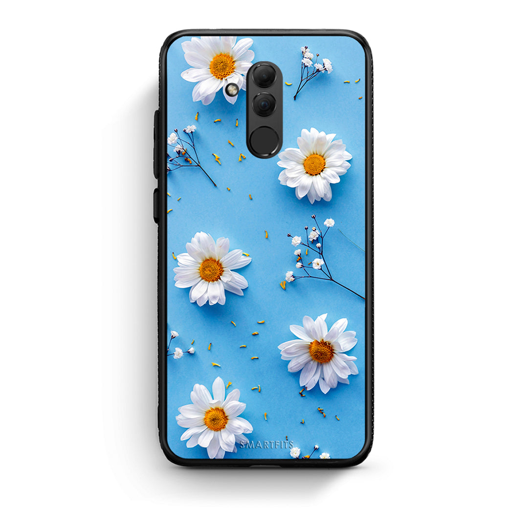 Huawei Mate 20 Lite Real Daisies θήκη από τη Smartfits με σχέδιο στο πίσω μέρος και μαύρο περίβλημα | Smartphone case with colorful back and black bezels by Smartfits