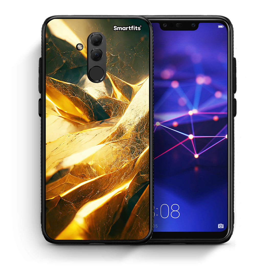Θήκη Huawei Mate 20 Lite Real Gold από τη Smartfits με σχέδιο στο πίσω μέρος και μαύρο περίβλημα | Huawei Mate 20 Lite Real Gold case with colorful back and black bezels