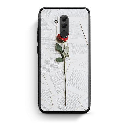 Huawei Mate 20 Lite Red Rose θήκη από τη Smartfits με σχέδιο στο πίσω μέρος και μαύρο περίβλημα | Smartphone case with colorful back and black bezels by Smartfits