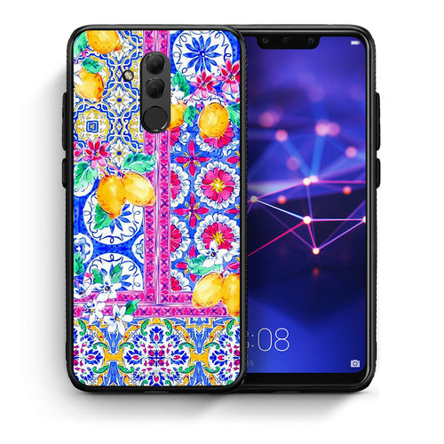 Θήκη Huawei Mate 20 Lite Retro Spring από τη Smartfits με σχέδιο στο πίσω μέρος και μαύρο περίβλημα | Huawei Mate 20 Lite Retro Spring case with colorful back and black bezels