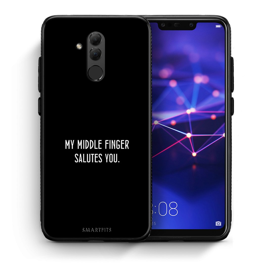 Θήκη Huawei Mate 20 Lite Salute από τη Smartfits με σχέδιο στο πίσω μέρος και μαύρο περίβλημα | Huawei Mate 20 Lite Salute case with colorful back and black bezels
