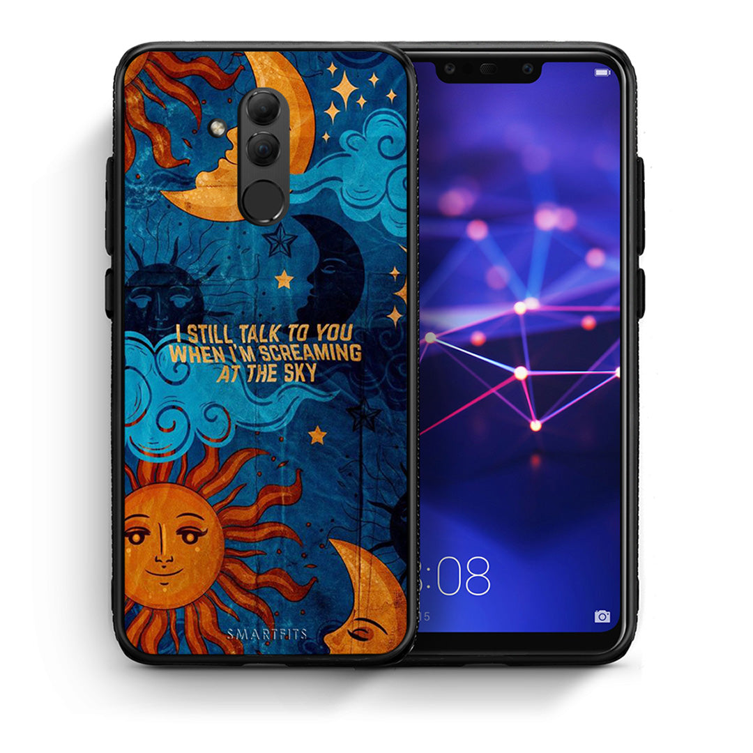 Θήκη Huawei Mate 20 Lite Screaming Sky από τη Smartfits με σχέδιο στο πίσω μέρος και μαύρο περίβλημα | Huawei Mate 20 Lite Screaming Sky case with colorful back and black bezels