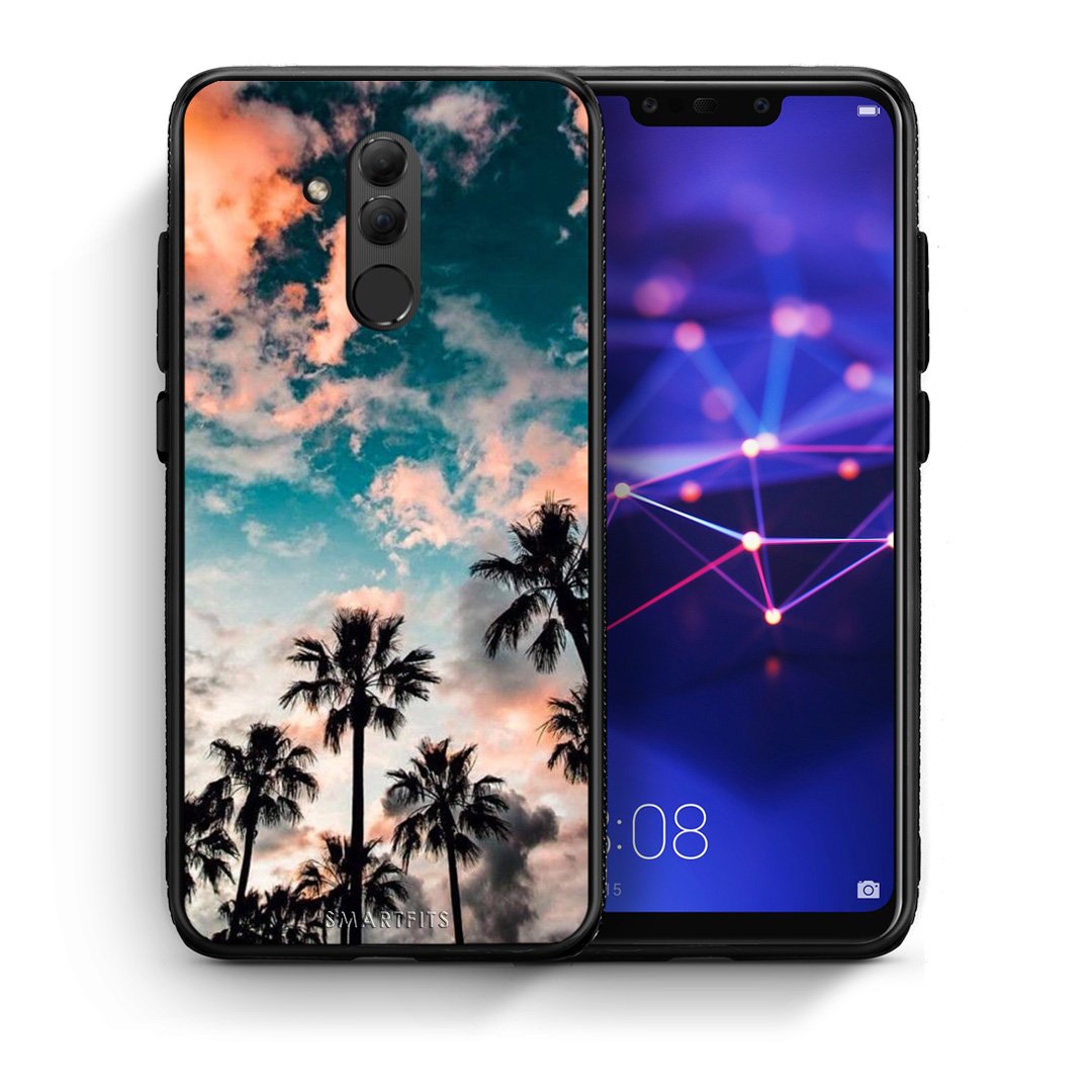 Θήκη Huawei Mate 20 Lite Sky Summer από τη Smartfits με σχέδιο στο πίσω μέρος και μαύρο περίβλημα | Huawei Mate 20 Lite Sky Summer case with colorful back and black bezels