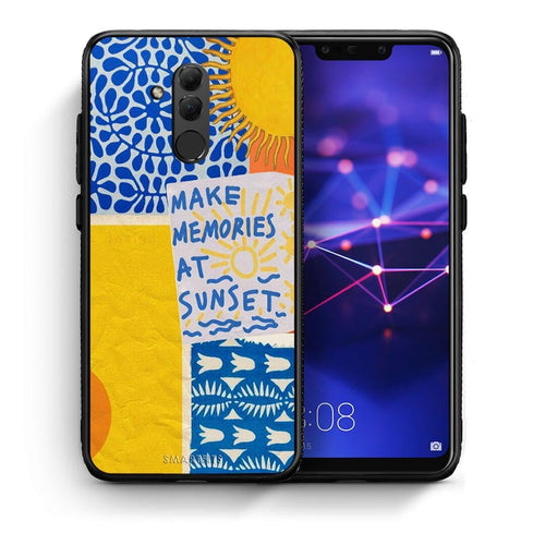Θήκη Huawei Mate 20 Lite Sunset Memories από τη Smartfits με σχέδιο στο πίσω μέρος και μαύρο περίβλημα | Huawei Mate 20 Lite Sunset Memories case with colorful back and black bezels