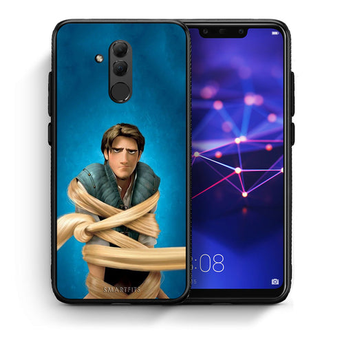 Θήκη Αγίου Βαλεντίνου Huawei Mate 20 Lite Tangled 1 από τη Smartfits με σχέδιο στο πίσω μέρος και μαύρο περίβλημα | Huawei Mate 20 Lite Tangled 1 case with colorful back and black bezels