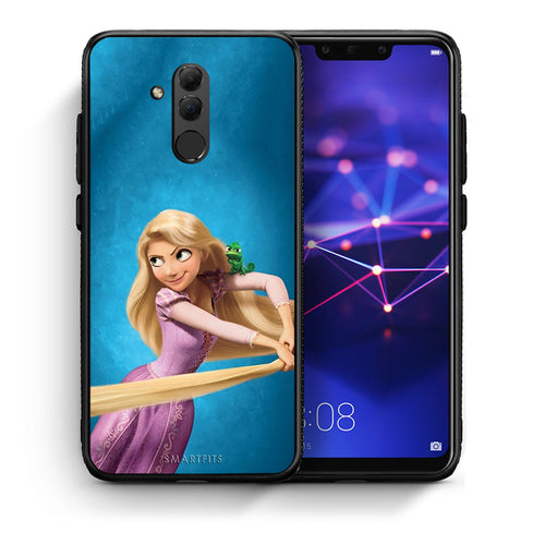 Θήκη Αγίου Βαλεντίνου Huawei Mate 20 Lite Tangled 2 από τη Smartfits με σχέδιο στο πίσω μέρος και μαύρο περίβλημα | Huawei Mate 20 Lite Tangled 2 case with colorful back and black bezels