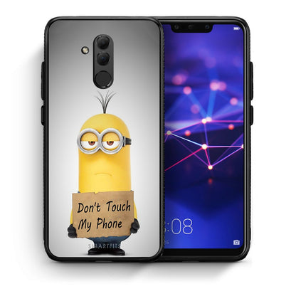 Θήκη Huawei Mate 20 Lite Minion Text από τη Smartfits με σχέδιο στο πίσω μέρος και μαύρο περίβλημα | Huawei Mate 20 Lite Minion Text case with colorful back and black bezels