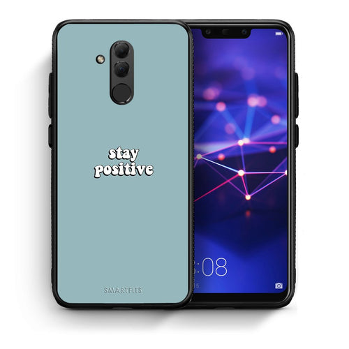 Θήκη Huawei Mate 20 Lite Positive Text από τη Smartfits με σχέδιο στο πίσω μέρος και μαύρο περίβλημα | Huawei Mate 20 Lite Positive Text case with colorful back and black bezels