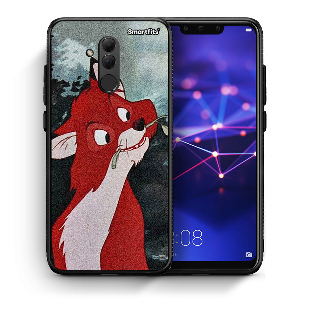 Θήκη Huawei Mate 20 Lite Tod And Vixey Love 1 από τη Smartfits με σχέδιο στο πίσω μέρος και μαύρο περίβλημα | Huawei Mate 20 Lite Tod And Vixey Love 1 case with colorful back and black bezels