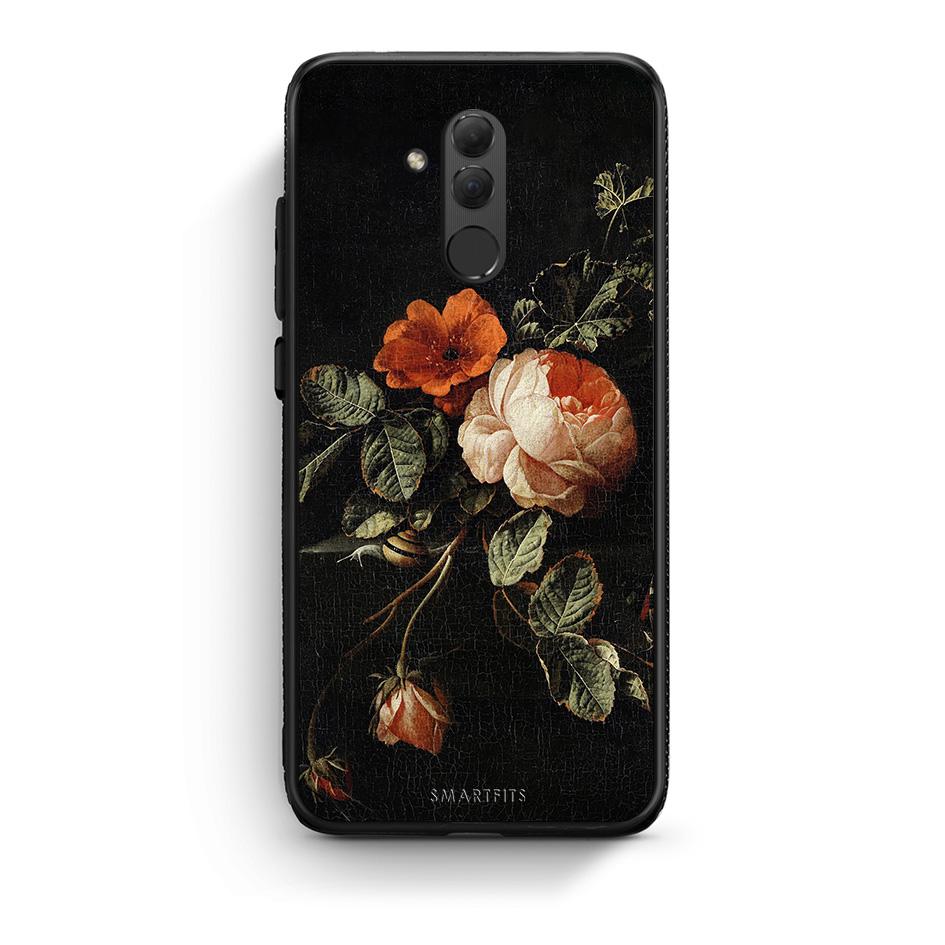 Huawei Mate 20 Lite Vintage Roses θήκη από τη Smartfits με σχέδιο στο πίσω μέρος και μαύρο περίβλημα | Smartphone case with colorful back and black bezels by Smartfits
