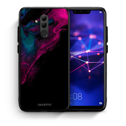 Θήκη Huawei Mate 20 Lite Pink Black Watercolor από τη Smartfits με σχέδιο στο πίσω μέρος και μαύρο περίβλημα | Huawei Mate 20 Lite Pink Black Watercolor case with colorful back and black bezels