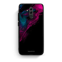 Thumbnail for 4 - Huawei Mate 20 Lite Pink Black Watercolor case, cover, bumper