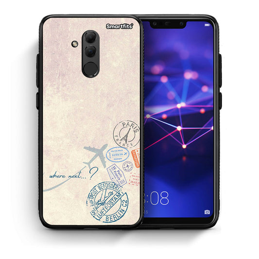 Θήκη Huawei Mate 20 Lite Where Next από τη Smartfits με σχέδιο στο πίσω μέρος και μαύρο περίβλημα | Huawei Mate 20 Lite Where Next case with colorful back and black bezels