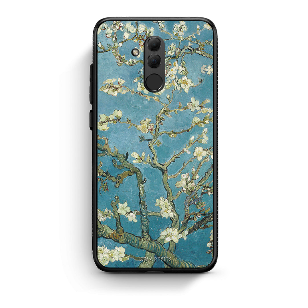 Huawei Mate 20 Lite White Blossoms θήκη από τη Smartfits με σχέδιο στο πίσω μέρος και μαύρο περίβλημα | Smartphone case with colorful back and black bezels by Smartfits