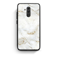 Thumbnail for Huawei Mate 20 Lite White Gold Marble θήκη από τη Smartfits με σχέδιο στο πίσω μέρος και μαύρο περίβλημα | Smartphone case with colorful back and black bezels by Smartfits