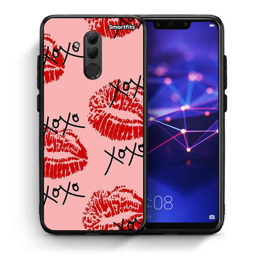 Θήκη Huawei Mate 20 Lite XOXO Lips από τη Smartfits με σχέδιο στο πίσω μέρος και μαύρο περίβλημα | Huawei Mate 20 Lite XOXO Lips case with colorful back and black bezels