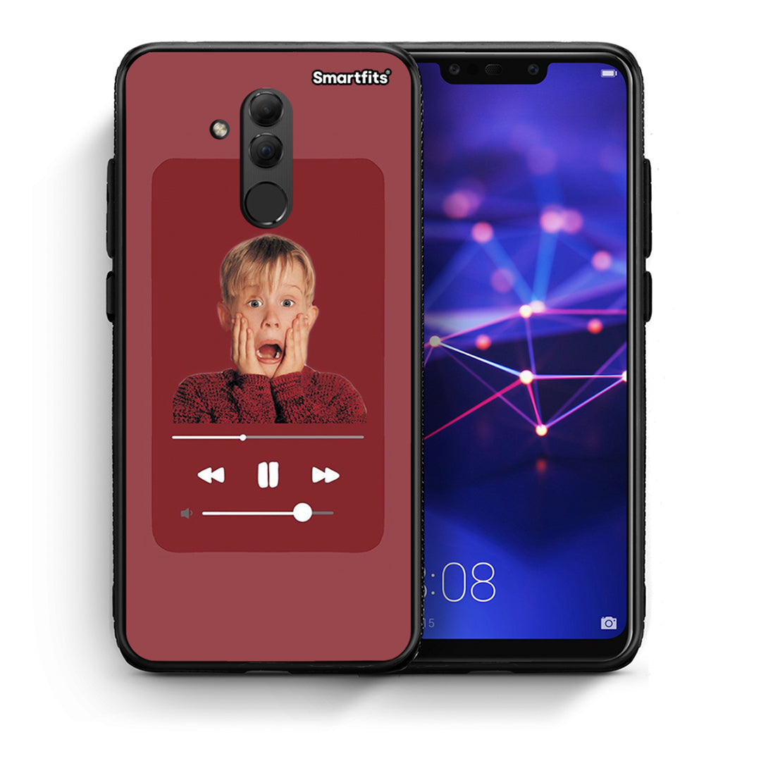 Θήκη Huawei Mate 20 Lite Xmas Alone Music από τη Smartfits με σχέδιο στο πίσω μέρος και μαύρο περίβλημα | Huawei Mate 20 Lite Xmas Alone Music case with colorful back and black bezels