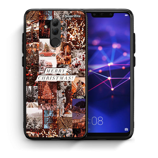 Θήκη Huawei Mate 20 Lite Xmas Collage από τη Smartfits με σχέδιο στο πίσω μέρος και μαύρο περίβλημα | Huawei Mate 20 Lite Xmas Collage case with colorful back and black bezels