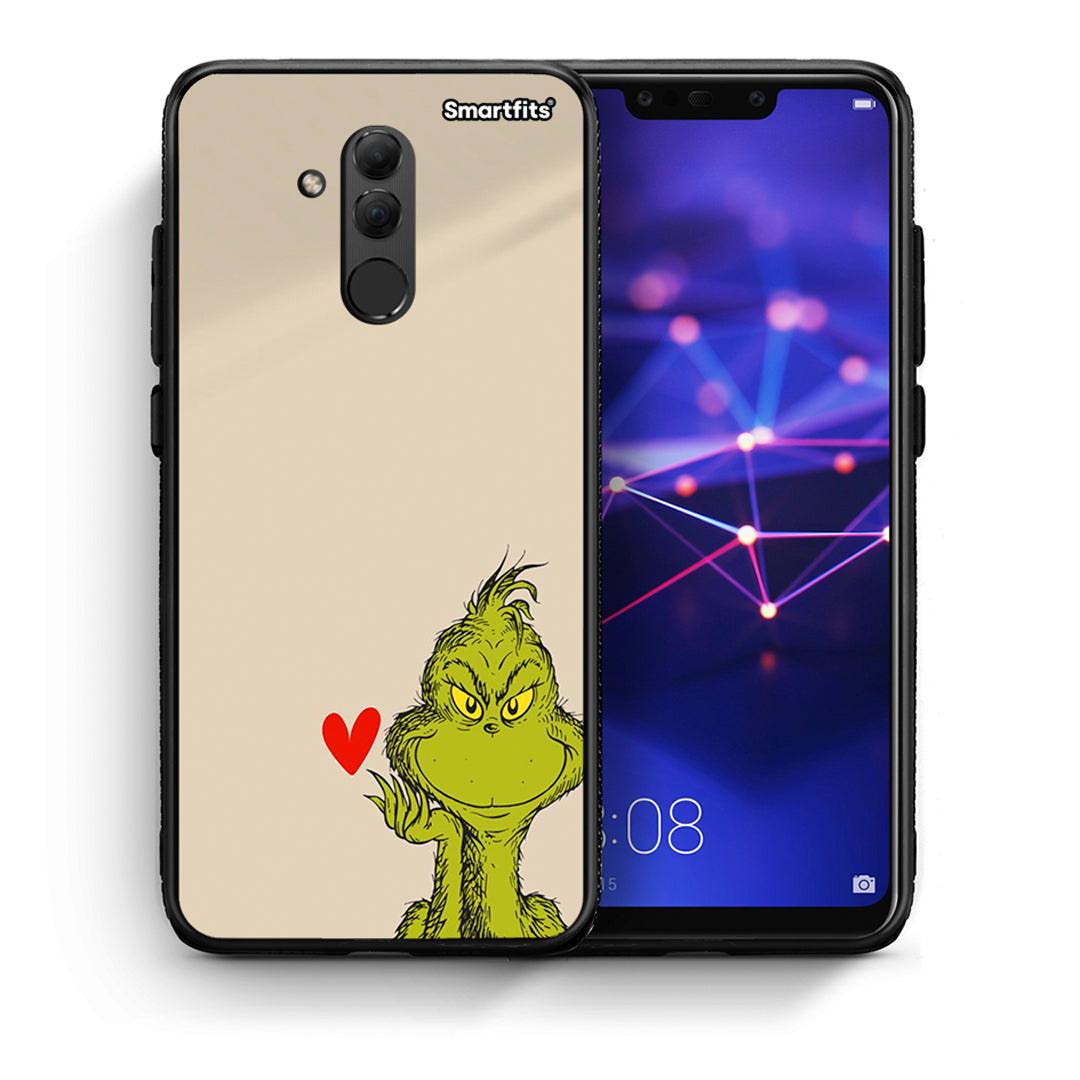 Θήκη Huawei Mate 20 Lite Xmas Grinch από τη Smartfits με σχέδιο στο πίσω μέρος και μαύρο περίβλημα | Huawei Mate 20 Lite Xmas Grinch case with colorful back and black bezels
