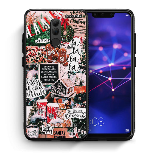Θήκη Huawei Mate 20 Lite Xmas Habbits από τη Smartfits με σχέδιο στο πίσω μέρος και μαύρο περίβλημα | Huawei Mate 20 Lite Xmas Habbits case with colorful back and black bezels