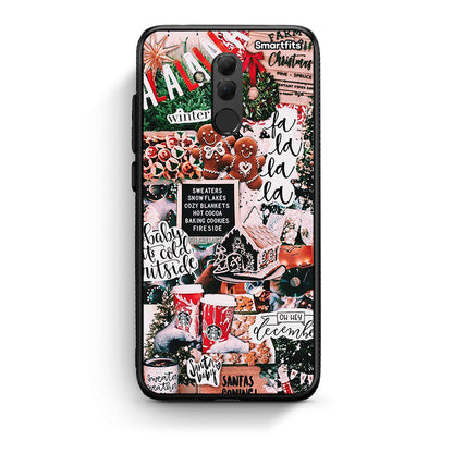 Huawei Mate 20 Lite Xmas Habbits θήκη από τη Smartfits με σχέδιο στο πίσω μέρος και μαύρο περίβλημα | Smartphone case with colorful back and black bezels by Smartfits