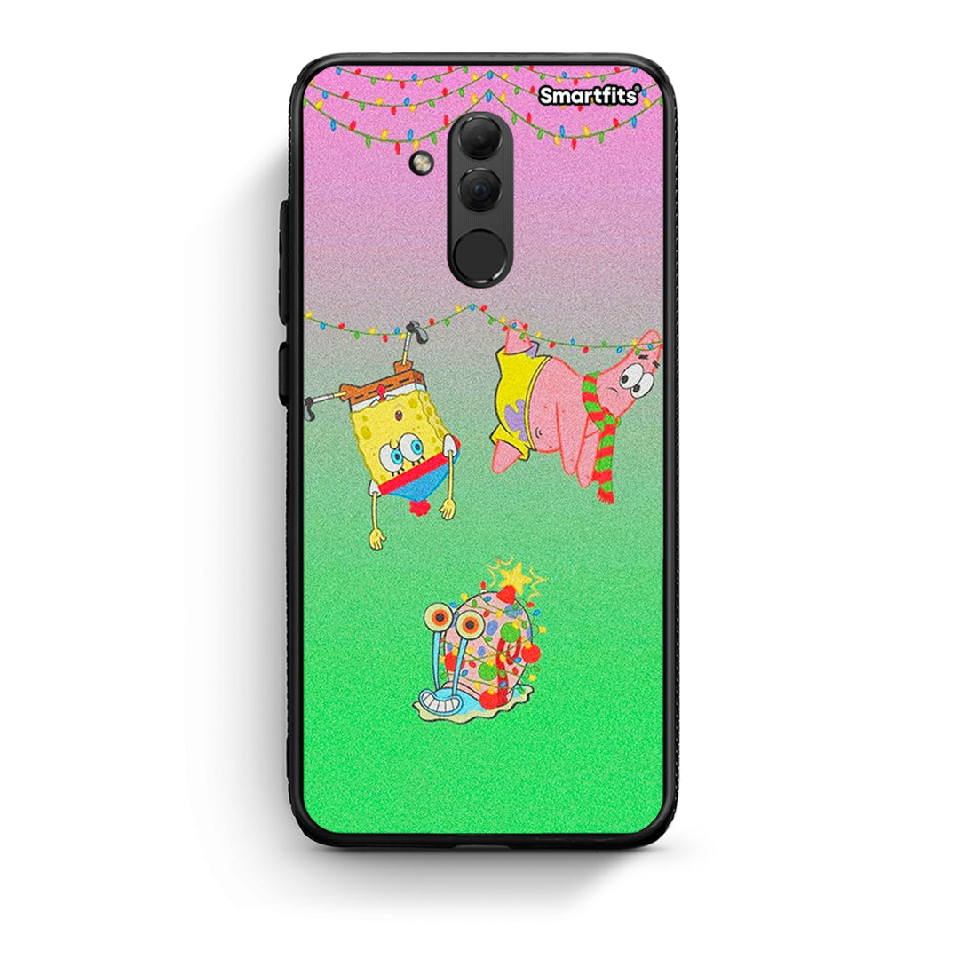 Huawei Mate 20 Lite Xmas Lights θήκη από τη Smartfits με σχέδιο στο πίσω μέρος και μαύρο περίβλημα | Smartphone case with colorful back and black bezels by Smartfits