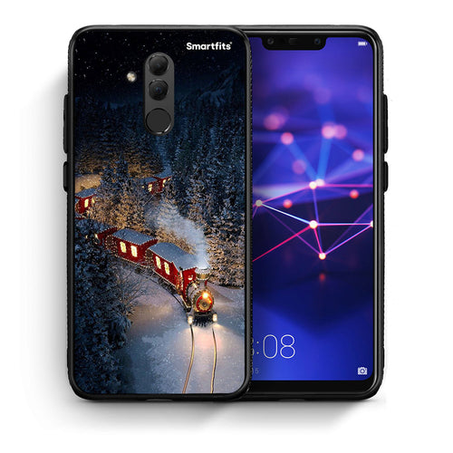 Θήκη Huawei Mate 20 Lite Xmas Train από τη Smartfits με σχέδιο στο πίσω μέρος και μαύρο περίβλημα | Huawei Mate 20 Lite Xmas Train case with colorful back and black bezels