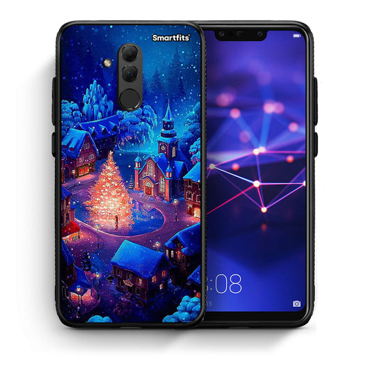 Θήκη Huawei Mate 20 Lite Xmas Village από τη Smartfits με σχέδιο στο πίσω μέρος και μαύρο περίβλημα | Huawei Mate 20 Lite Xmas Village case with colorful back and black bezels