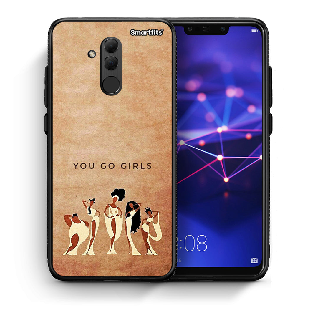 Θήκη Huawei Mate 20 Lite You Go Girl από τη Smartfits με σχέδιο στο πίσω μέρος και μαύρο περίβλημα | Huawei Mate 20 Lite You Go Girl case with colorful back and black bezels