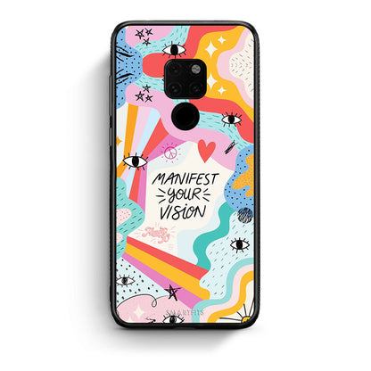 Huawei Mate 20 Manifest Your Vision θήκη από τη Smartfits με σχέδιο στο πίσω μέρος και μαύρο περίβλημα | Smartphone case with colorful back and black bezels by Smartfits