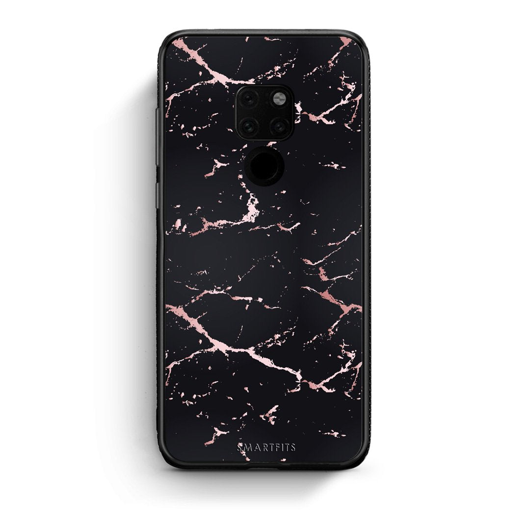 4 - Huawei Mate 20 Black Rosegold Marble case, cover, bumper