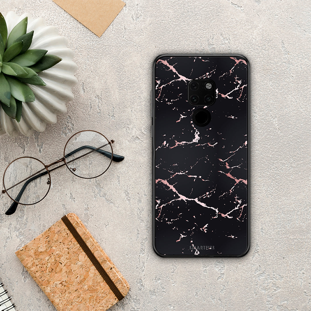 Marble Black Rosegold - Huawei Mate 20 θήκη