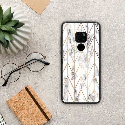 Marble Gold Geometric - Huawei Mate 20 θήκη