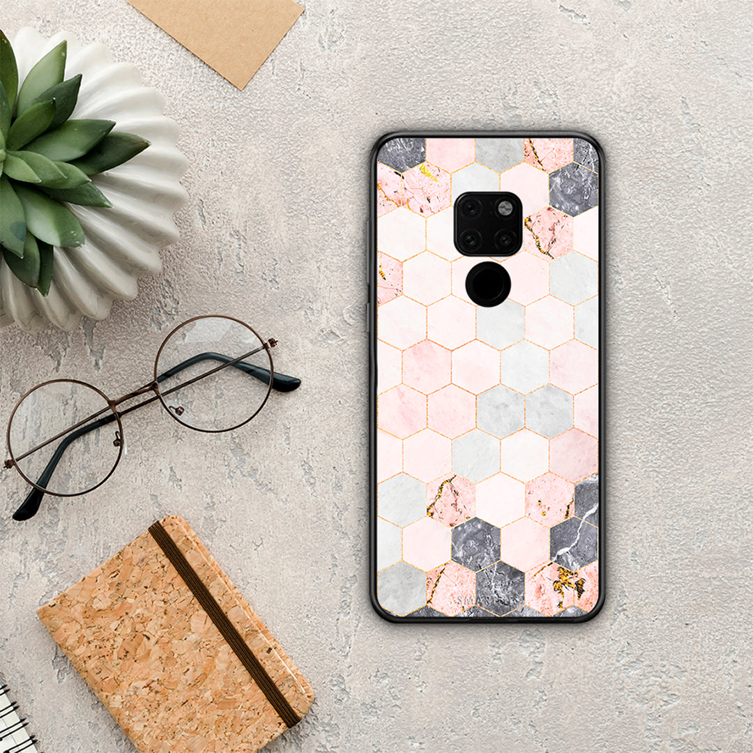 Marble Hexagon Pink - Huawei Mate 20 θήκη