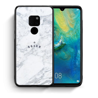 Θήκη Huawei Mate 20 Queen Marble από τη Smartfits με σχέδιο στο πίσω μέρος και μαύρο περίβλημα | Huawei Mate 20 Queen Marble case with colorful back and black bezels